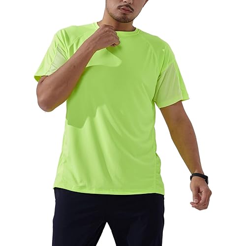 Facitisu Mens Short Sleeve Performance Shirt Lightweight Athletic Running Sport Dry fit Tee Shirts S-3XL