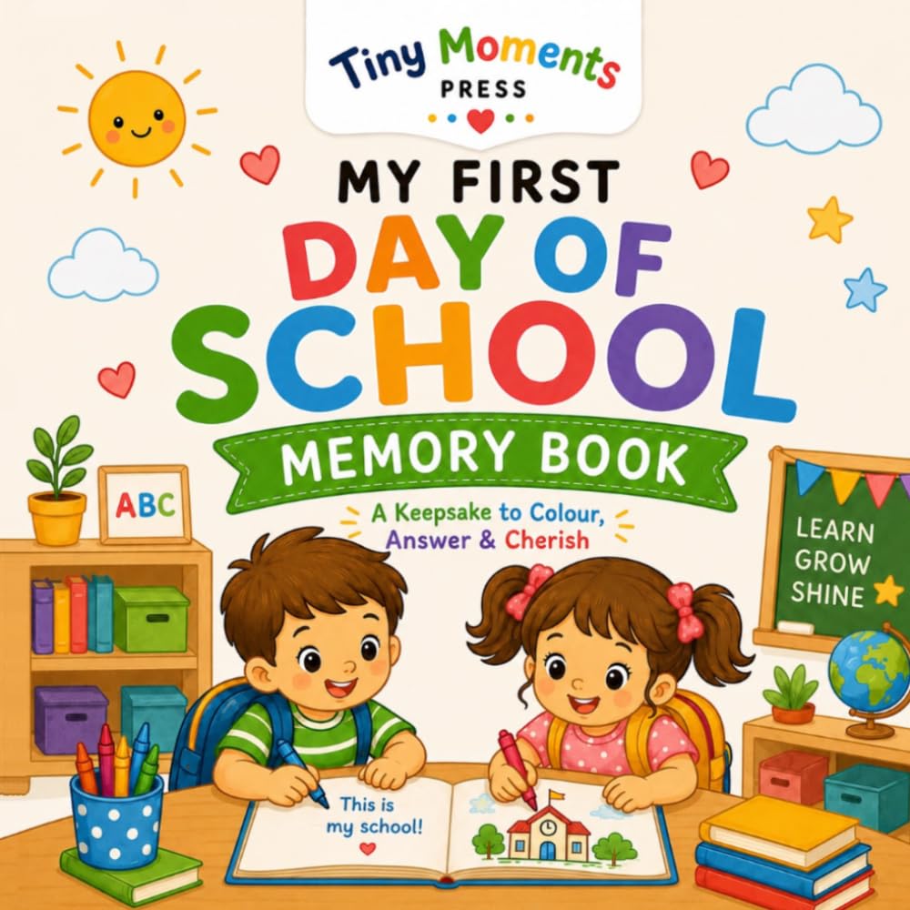 My First Day of School Memory Book: A Fun Keepsake Journal to Capture First-Day Smiles, New Friends, Classroom Memories, School Adventures, Drawings, ... Milestones (Back To School Collection)