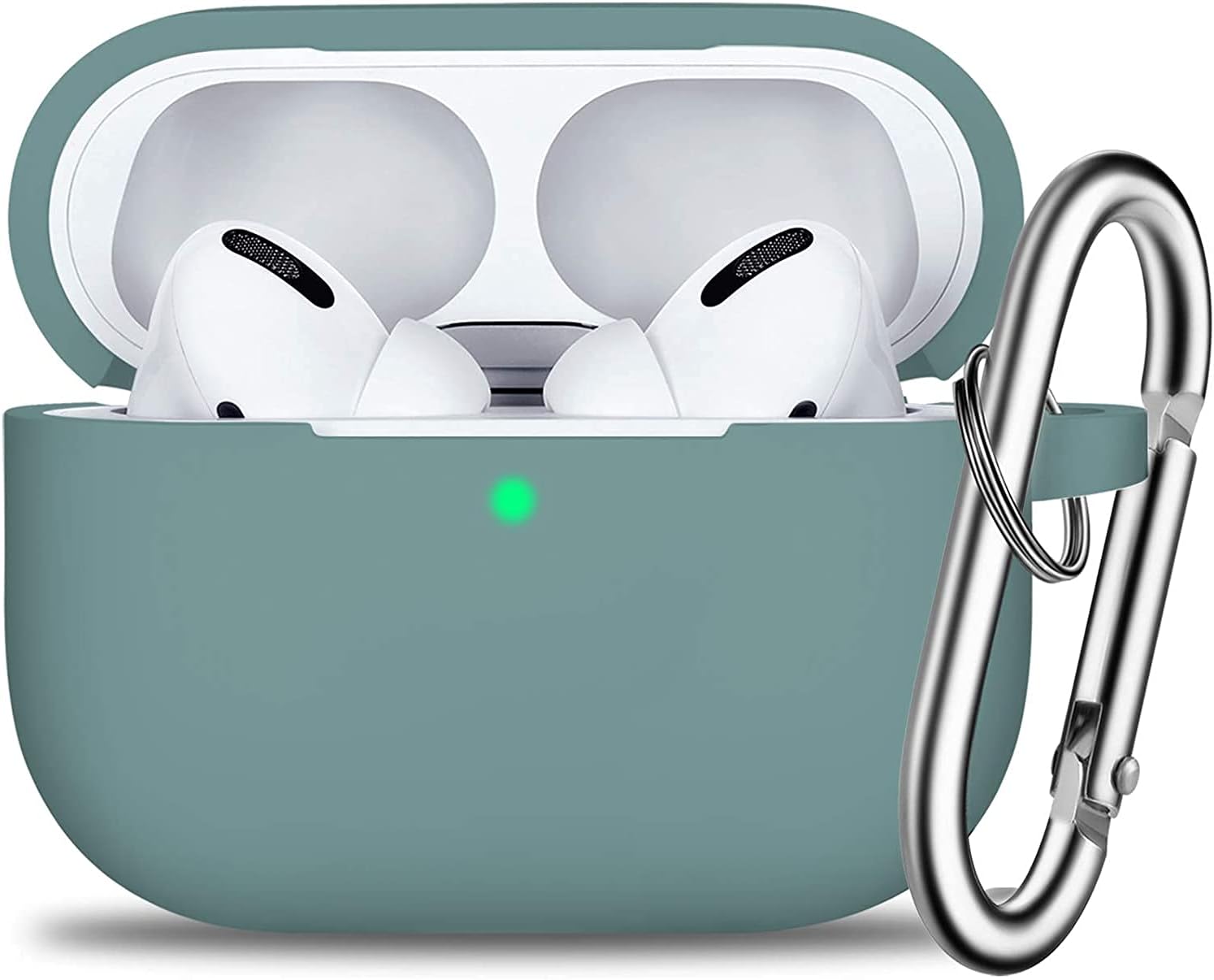 SSAYAirPods Pro Case Cover Silicone Protective Case Skin for Apple Airpod Pro Green