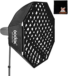 Godox Suporte Softbox Bowens de grade octogonal superior de 120 cm para iluminação LED de flash de estúdio fotográfico e vídeo