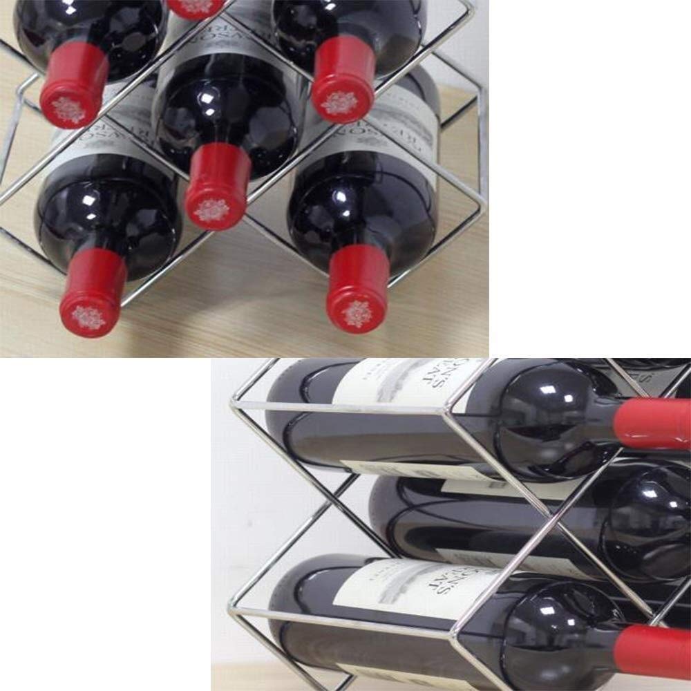 Generico portavini,Bottiglie da Terra in Metallo: Design Minimalista Moderno e Portatile per Gli Amanti dello scaffale