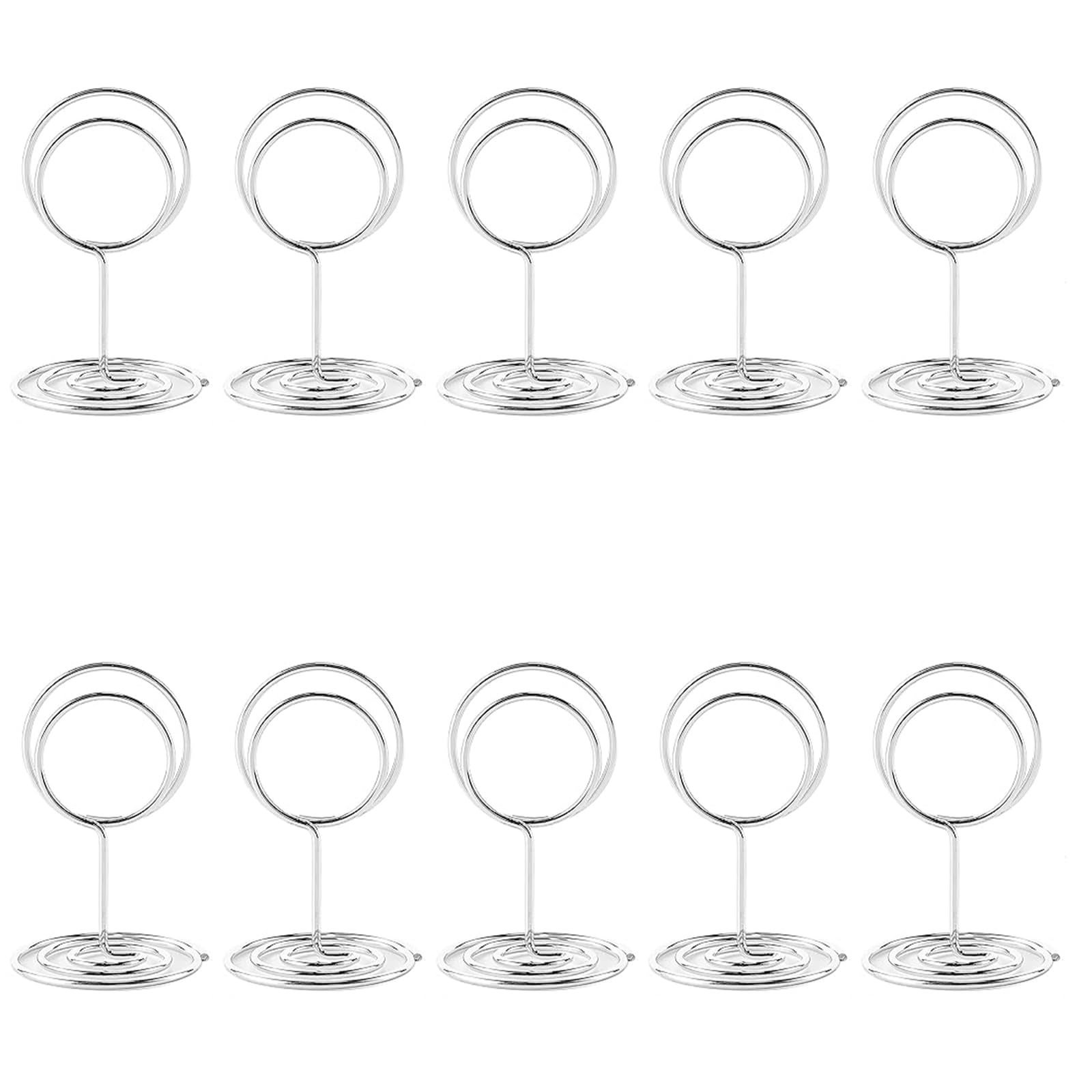 CEEGEWW 10 PCS Table Number Holders Place Card Holder Wire Picture Stand Clip Short Place Card Holder for Wedding Party Graduation Reception Restaurant Office Home Centerpiece Decoration