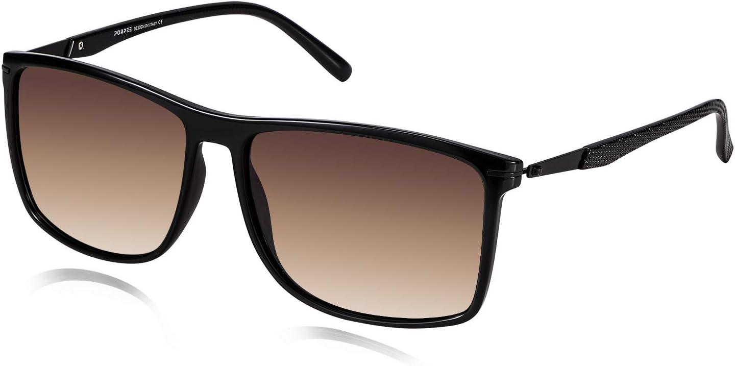 Sunglasses Unisex Driving Glasses Ultra Light Unbreakable Rectangular Frame UVProtection Resin Lens