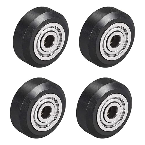 uxcell POM V Rueda con rodamiento para impresora 3D, Serie CR OD 0.945 in 4pcs