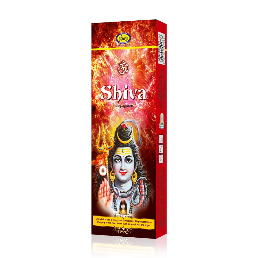 Cycle Shiva Dhoop Incense Sticks - 50 Sticks (40 Minutes Burning time) - Uplifting Woody, Floral Incense for Meditation, Relaxation, Festivals, Brown