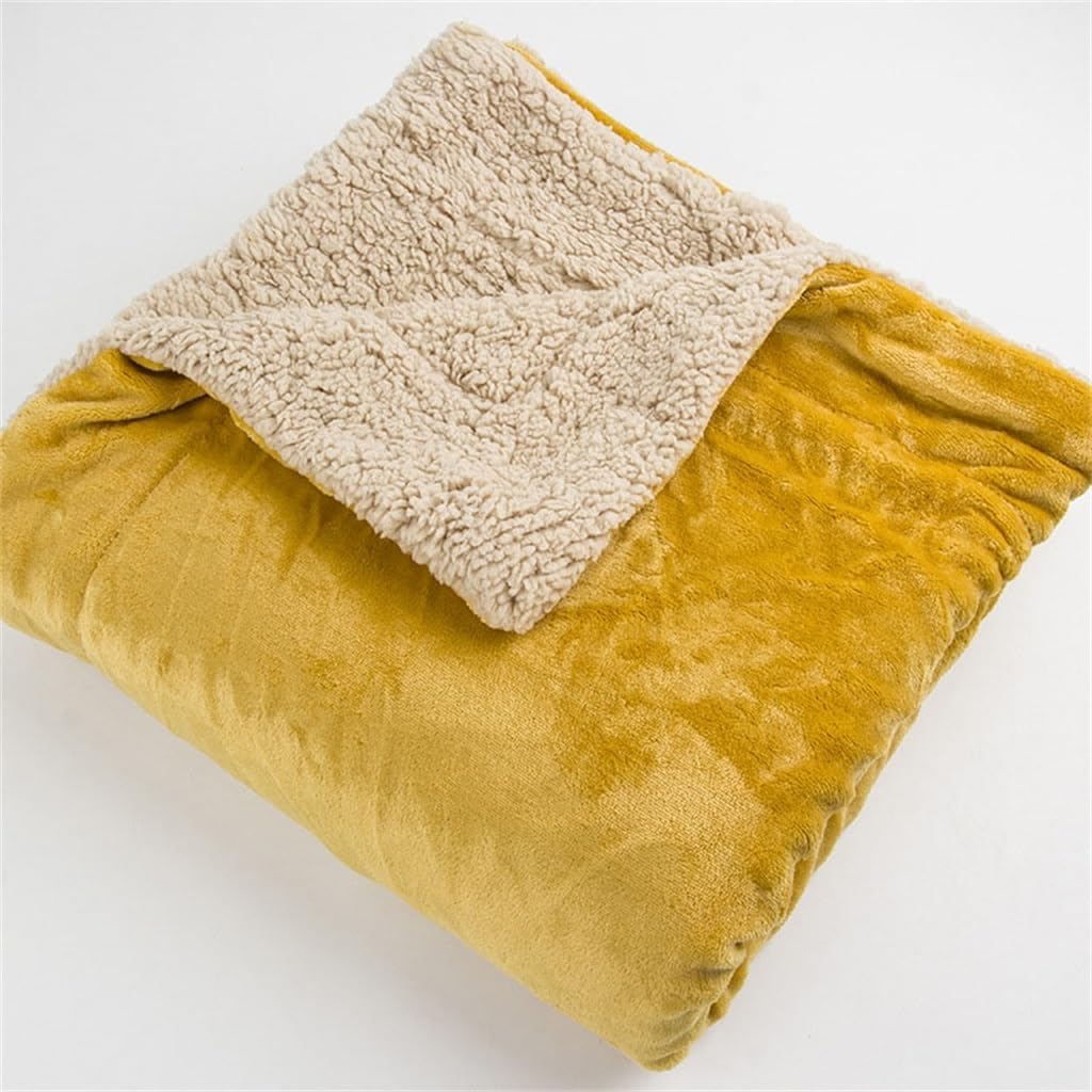 Thickened and Warm Layer Flannel Office Lunch Blanket Sofa Blanket