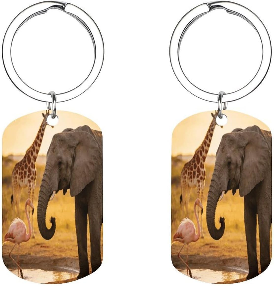 Personalized Golden Waterfront Metal Keychain