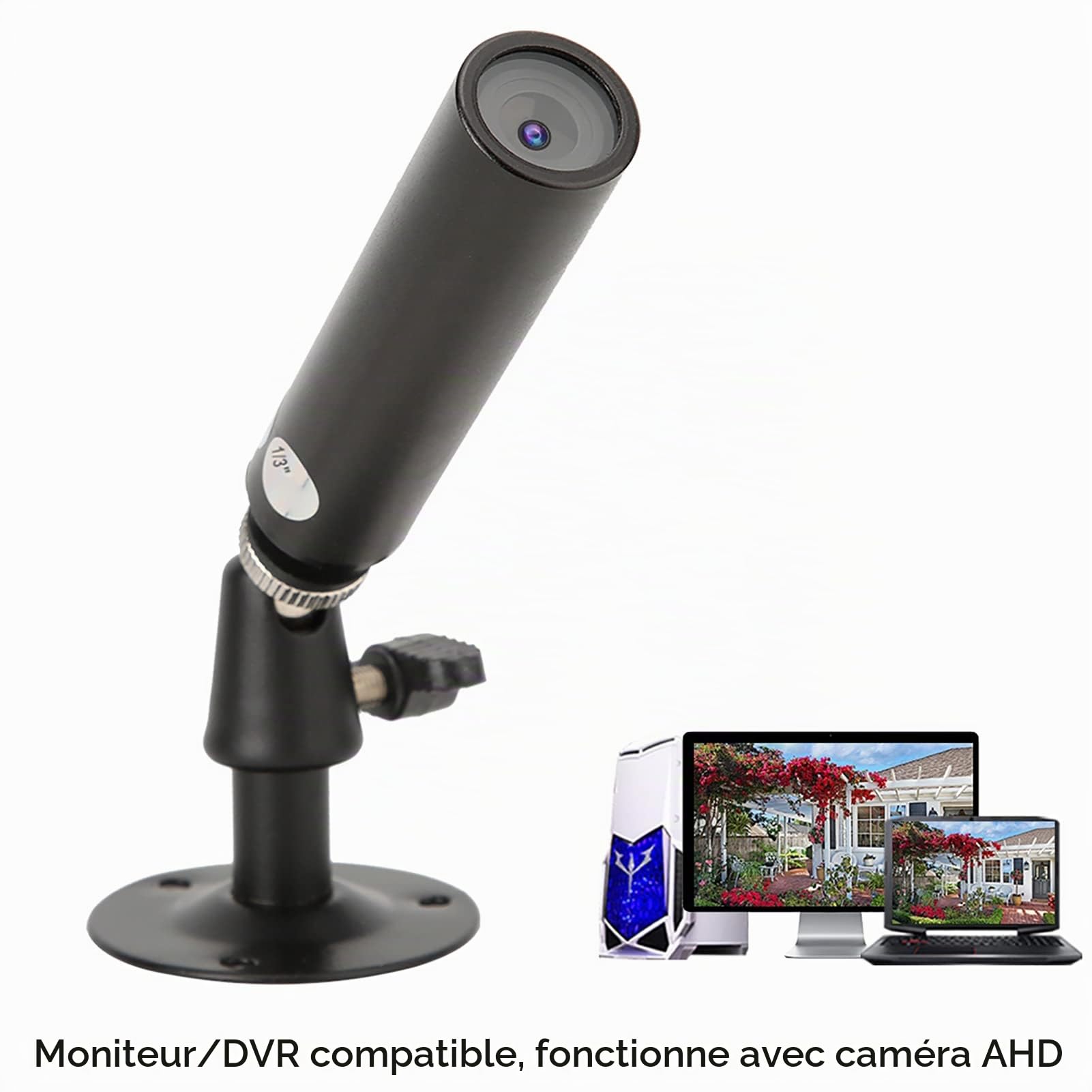 Mini caméra AHD, caméra de surveillance Full HD 1080P, caméra cylindrique filaire en métal étanche IP66, prototype pour réunion