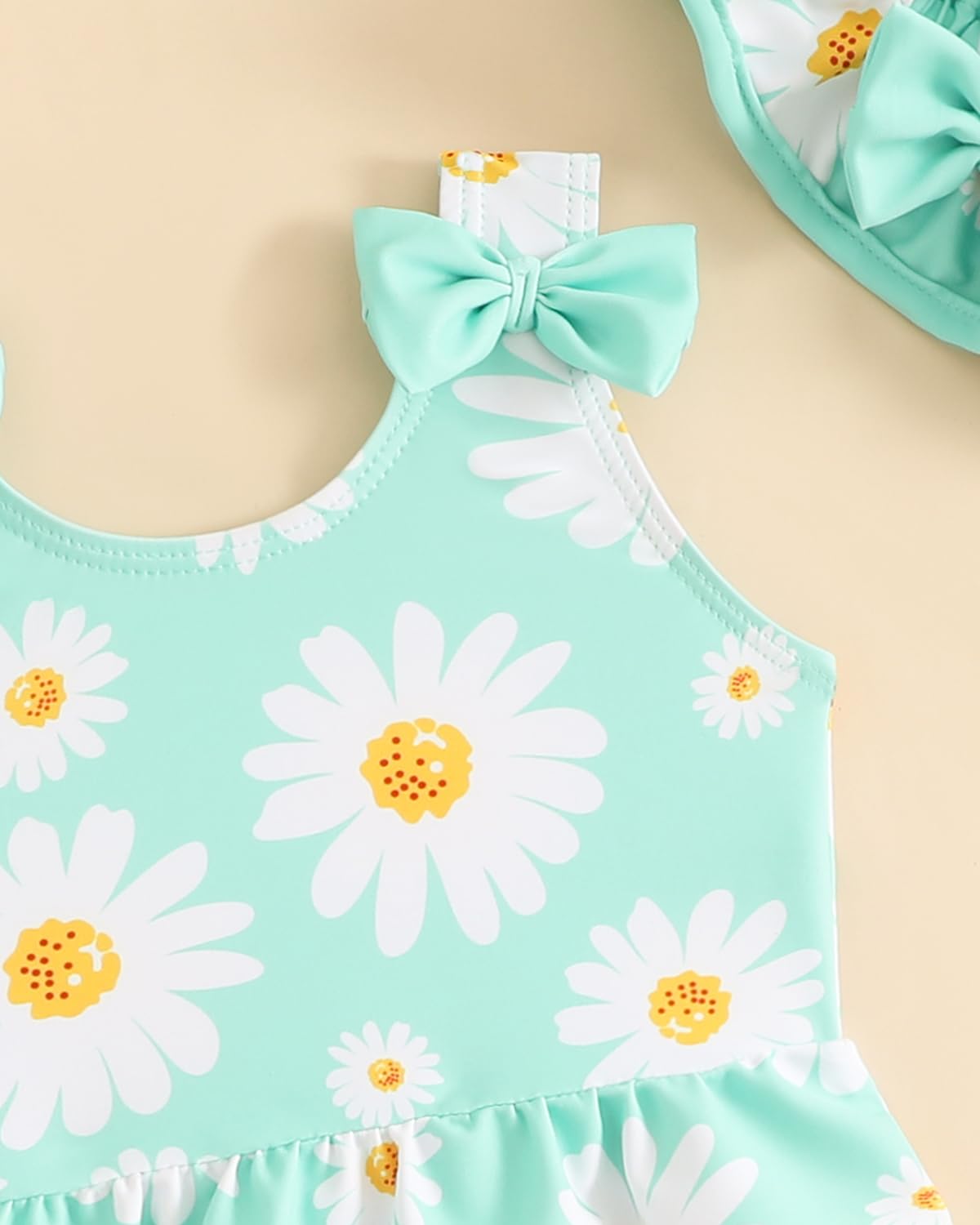 UV Badebekleidung Baby Badeanzug Gr 74-98, 3-Teilig Tankini Mädchen Set mit Hut, UV Kleidung Baby UV Shirt Kleinkinder UV Anzug Schwimmanzug Schutz