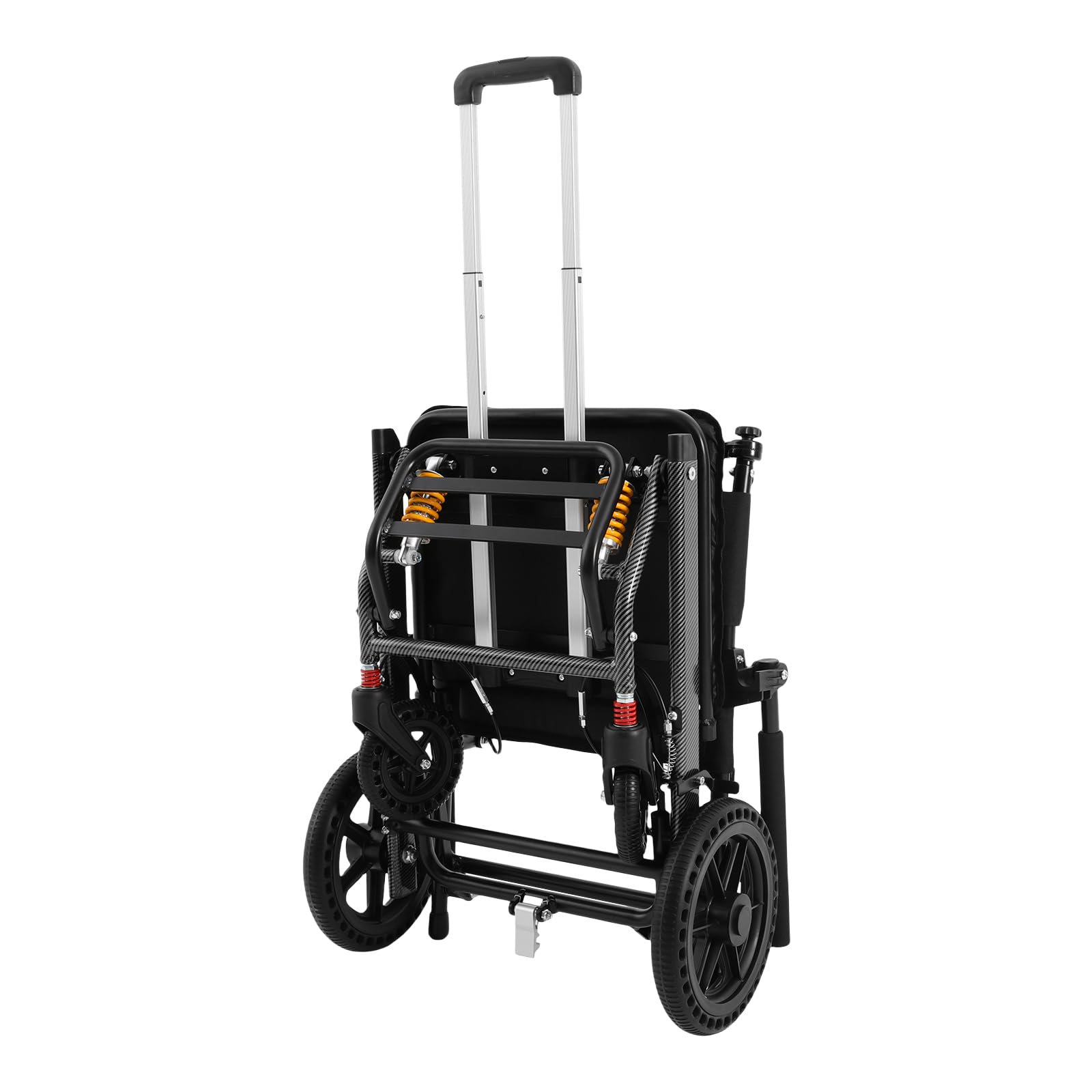 Silla de ruedas ultraligera plegable solo 11,88 kg – Silla de ruedas profesional de transporte y silla de ruedas de viaje con frenos de mano y cinturón de seguridad – hasta 100 kg de carga