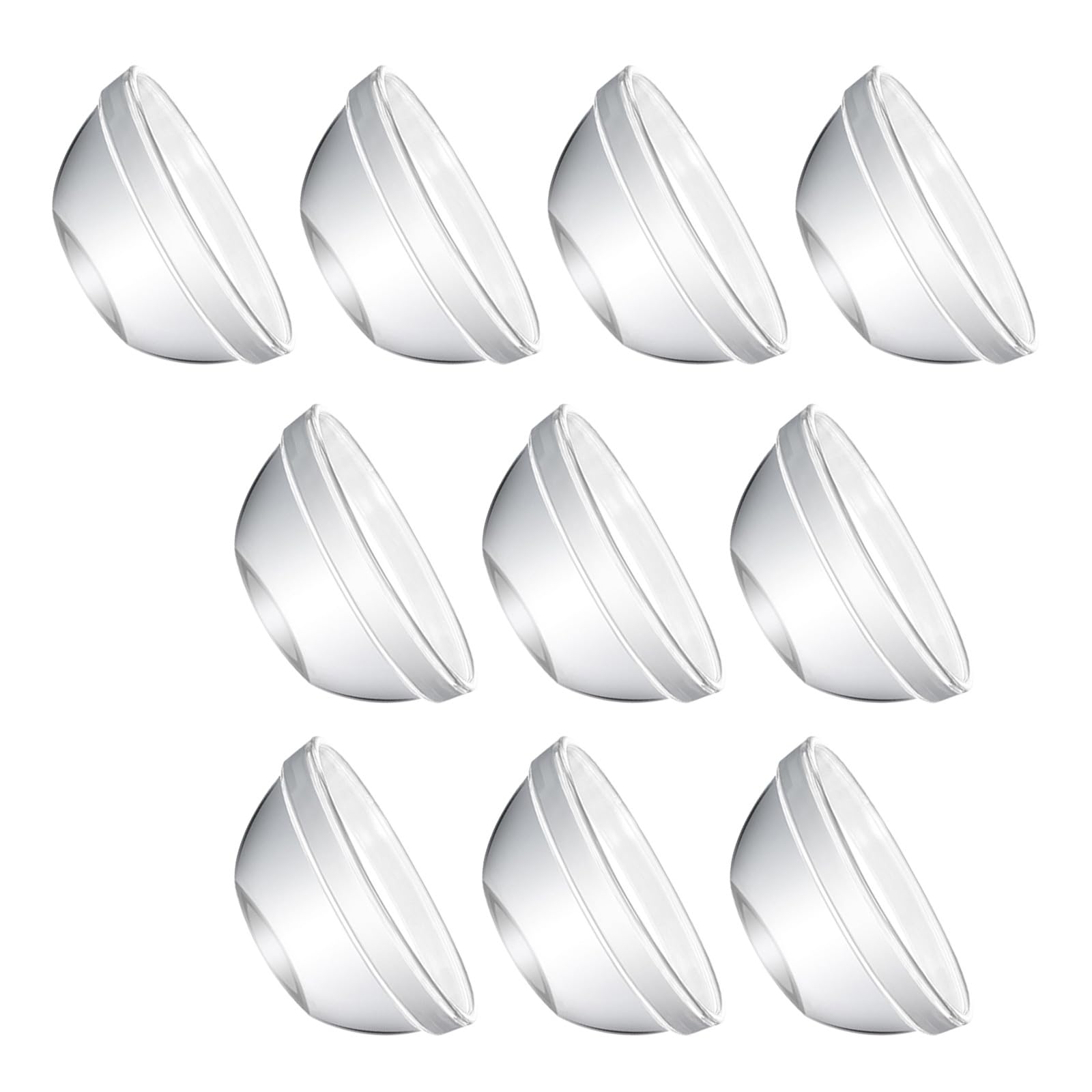 Set da 10 Ciotole Impilabili in Vetro per Dessert e Macedonia Coppette Monoporzione da 45 Ml Coperchio, Perfette per Gelatine e Snack