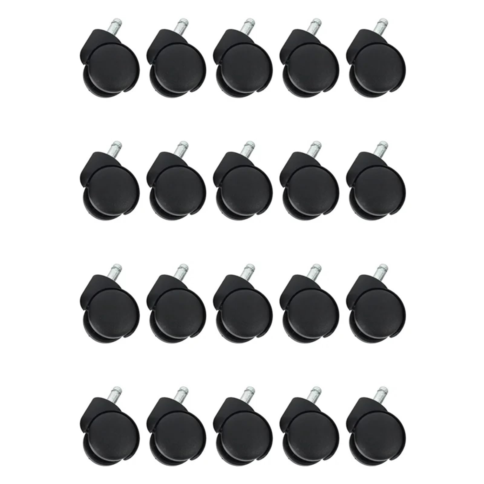 10 pezzi di ricambio ruote girevoli morbide e silenziose for scrivania da 50 mm, for sedia ufficio Per Sedie Da Gaming