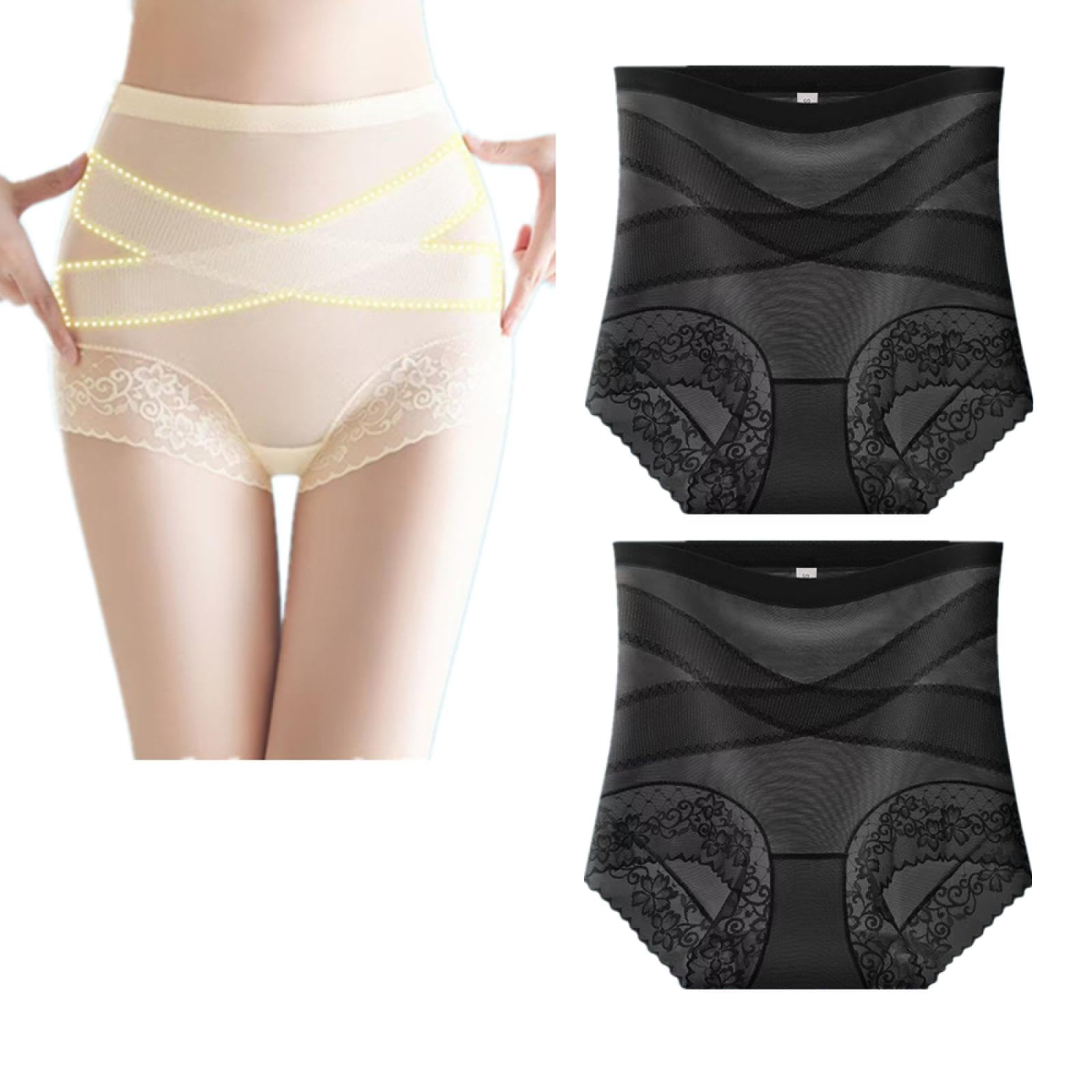 Amazon.co.jp: 2個クロス加圧ハイウエスト補正下着、シェイプ