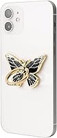 Vista 6 de Soporte de anillo de mariposa para teléfono celular, rotación de 360 grados, soporte de dedo de metal compatible con iPhone, Samsung Galaxy, LG