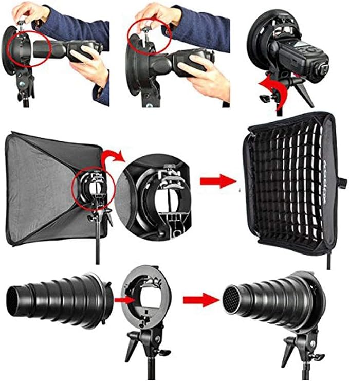 Godox Softbox 80x80cm con Rejilla y Soporte S-Type miniatura 4