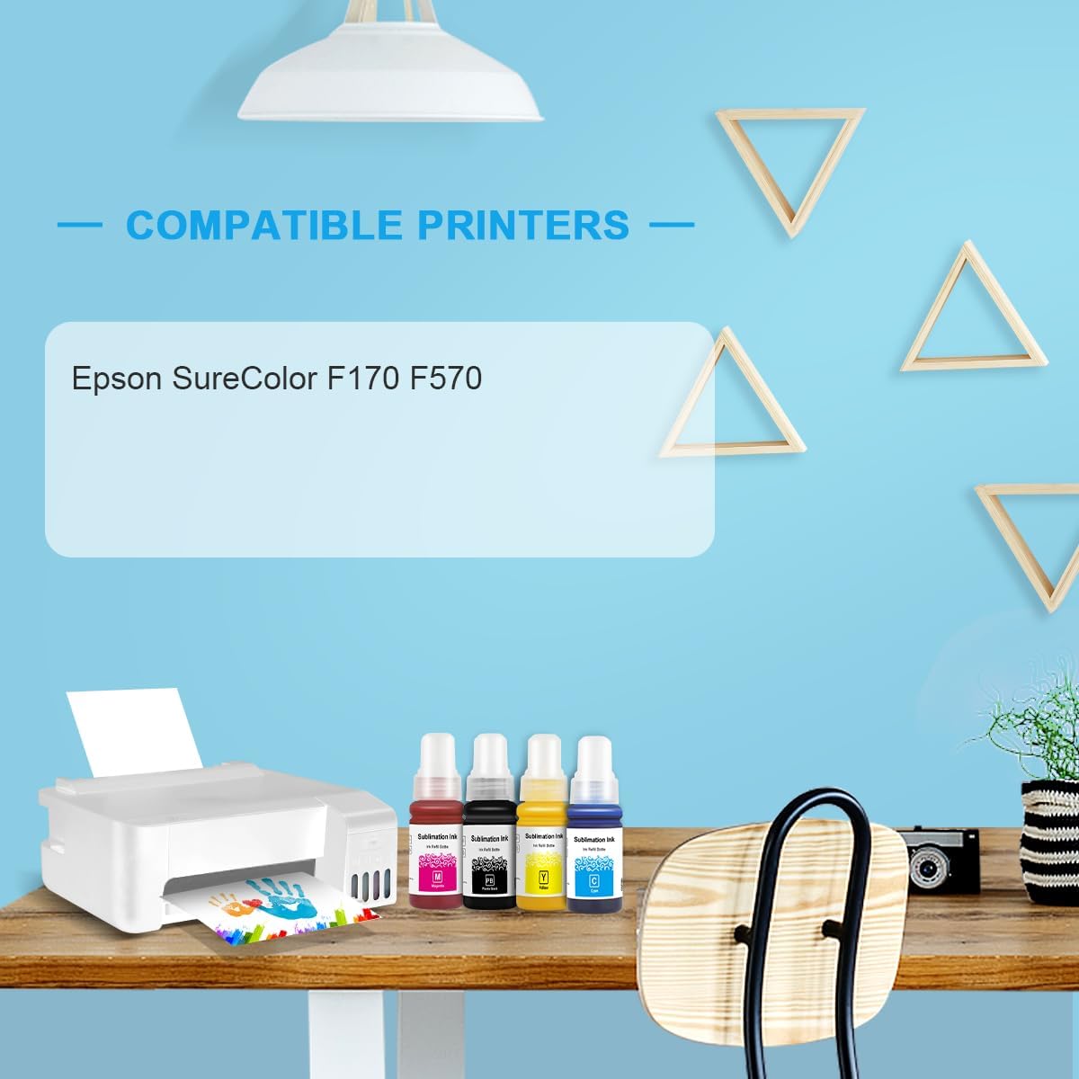 T49M Sublimation Ink for Epson Surecolor F170 F570 Sublimation Printer(C M Y K) - Automatic Filling/no ICC/no Color Difference/Anti-Blockage