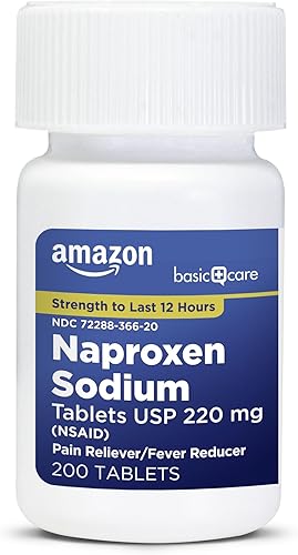 Vista 10 de Yaxa Basic Care Comprimidos de sodio de naproxeno de 220 mg, reductor de fiebre de 12 horas (AINE) y analgésico para dolores musculares, dolor