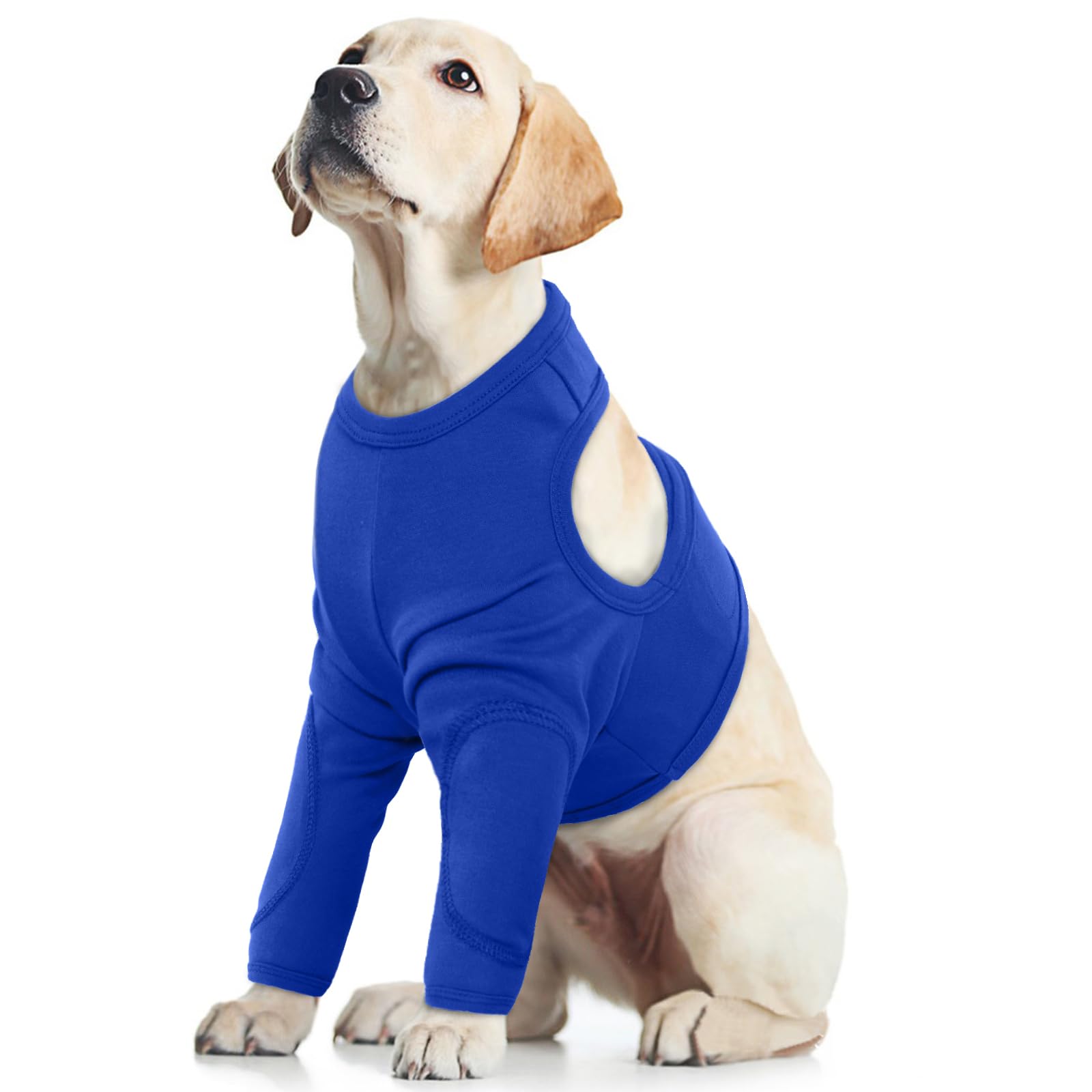 Dog Front Leg Wound Protector, Anti Licking Sleeve for Dogs Light Front Leg Wrap Chest Protector(Royalblue, L) — image 1