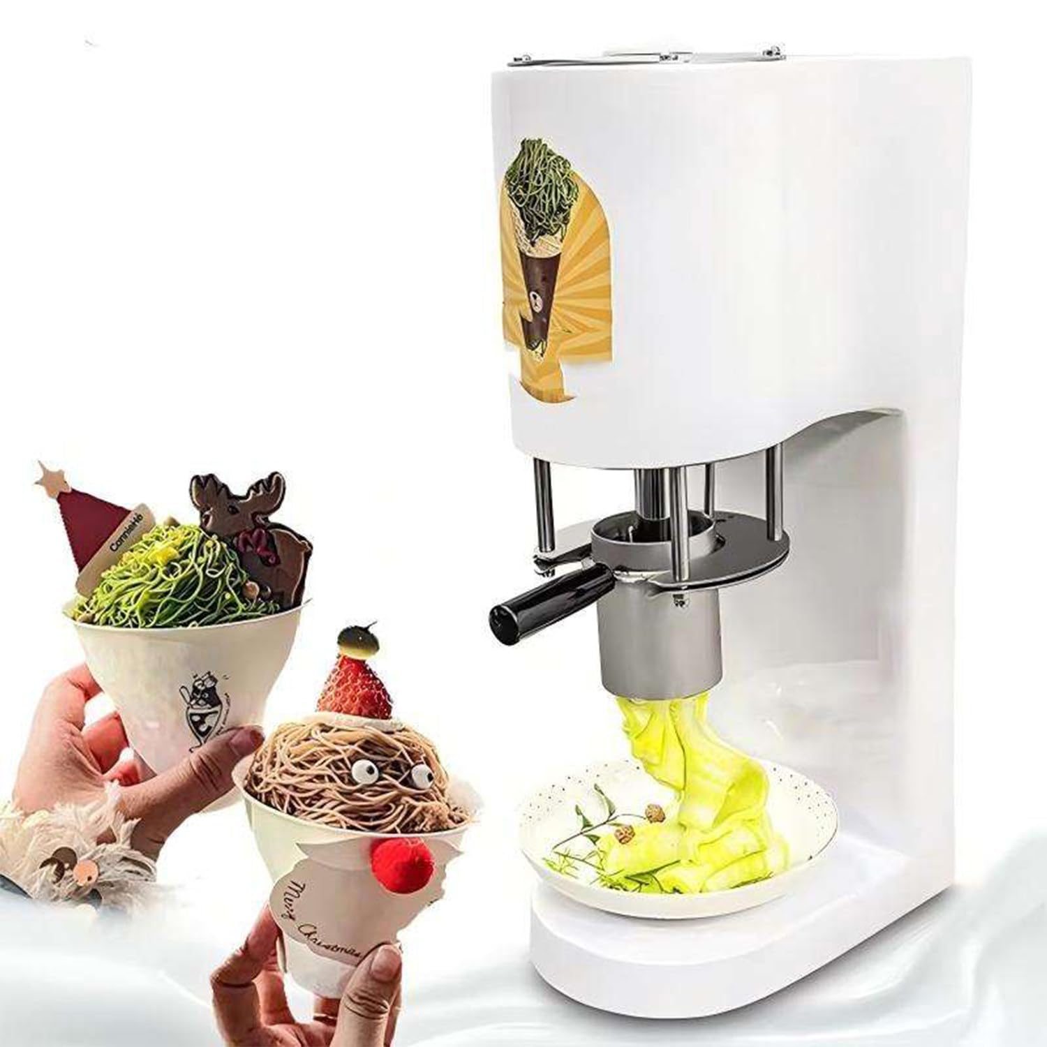 Heladera profesional Soft Serve, Máquina de Helados Comercial 80W White