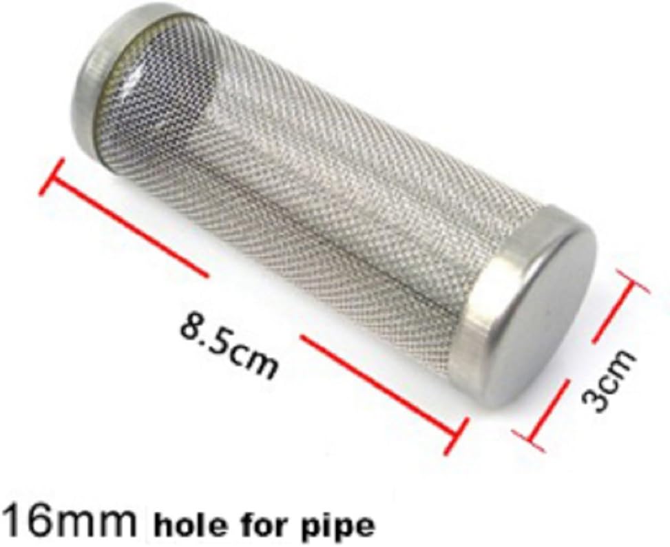 Deelicious Trading Aquarium Fish Tank Filter Flow Fry Shrimp Safe Guard Protect Mesh Net Cap Pipe (Large - 16mm)