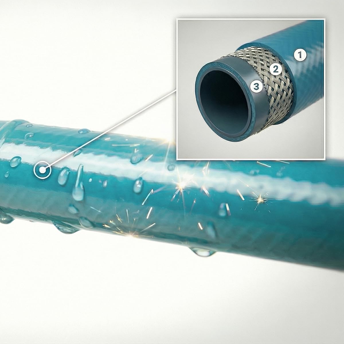 Cecotec Avvolgitubo da Giardino 30m HydroShell 300 Pro. Automatico SlowReturn e Smooth, Tubo 3 Strati, Spazzole, Pistola 8 Funzioni con Serbatoio, Innaffia Perfettamente Ogni Angolo del Tuo Giardino