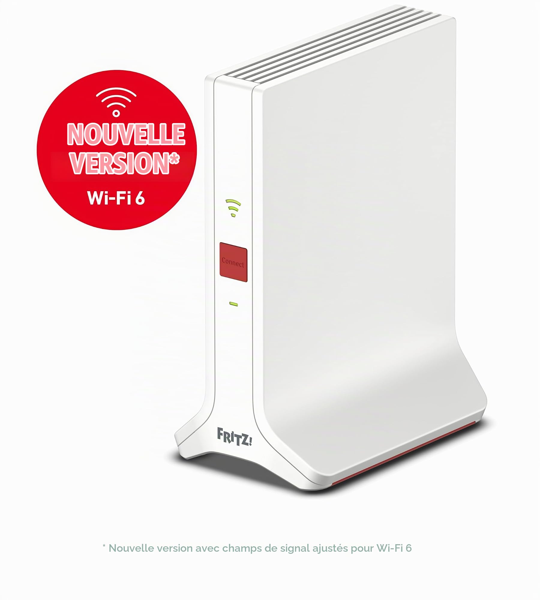 FRITZ!Repeater 3000 AX | Répéteur Wi-Fi 6 avec 3 unités radio et jusqu'à 4.200 Mbits/s en tout | 2 bandes 5 GHz (jusqu'à 3.600 Mbit/s), bande 2,4 GHz (jusqu'à 600 Mbit/s)| Version internationale | Wi-Fi tri-bande (2,4/5/5 GHz), haut débit pour streamer et