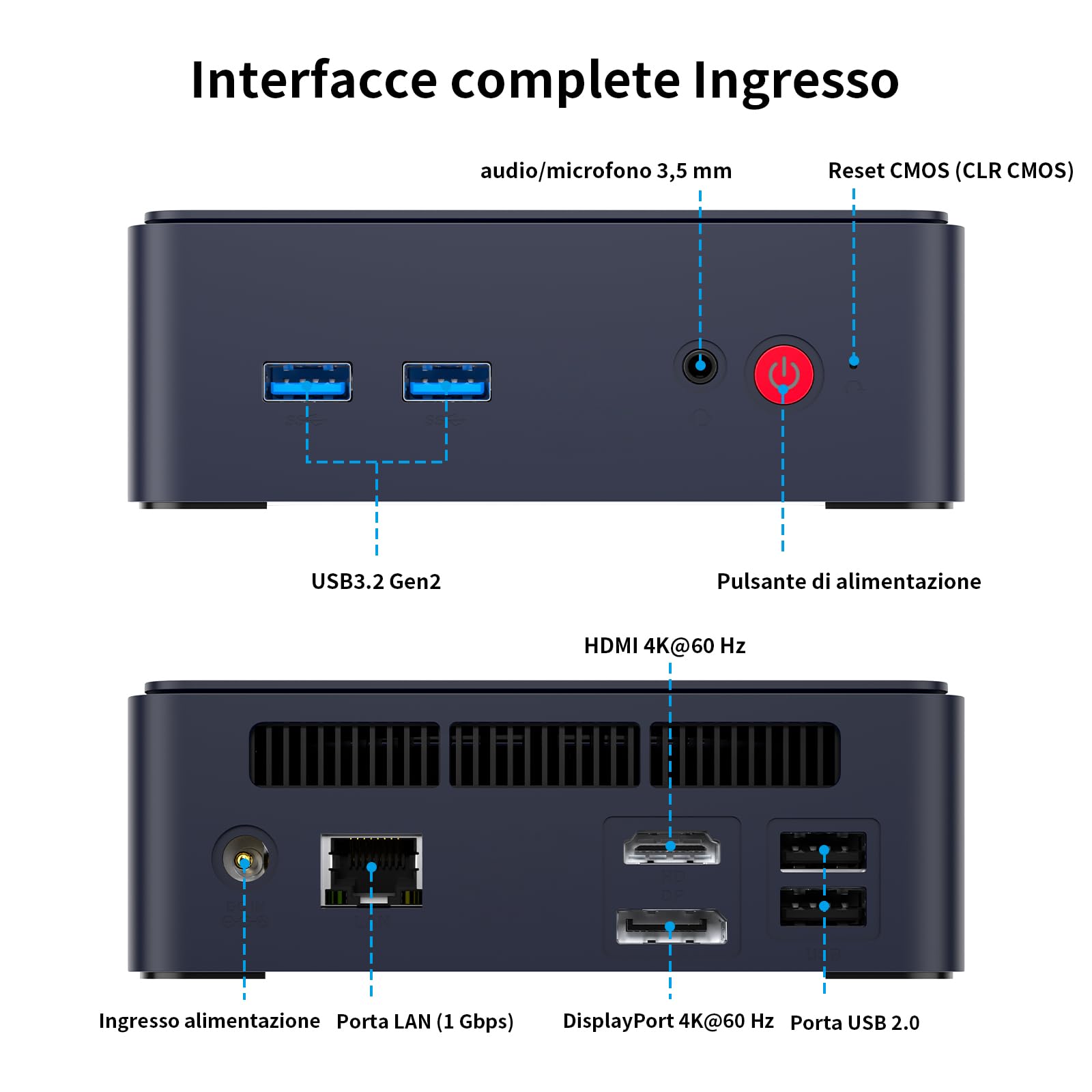 AWOW AK10 Pro Mini PC, Intel 12a Generazione N100 (fino a 3,4GHz