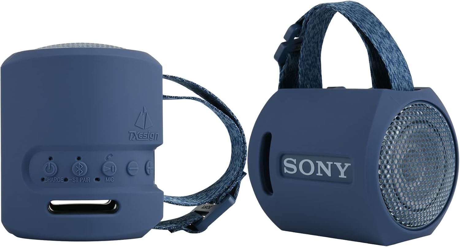 TXEsign Silicone Case Cover for Sony SRS-XB13/SRS-XB100 Extra BASS Wireless Portable Compact Speaker, Travel Speaker Pouch Protective Case Sleeve W Strap for Bike Golf Cart (Light Blue) - Image 9