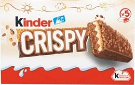 Kinder Crispy Chocolate Bars | Creamy Milk Filling with Crispy Layers | 170g Pack (5 Bars, Imported)