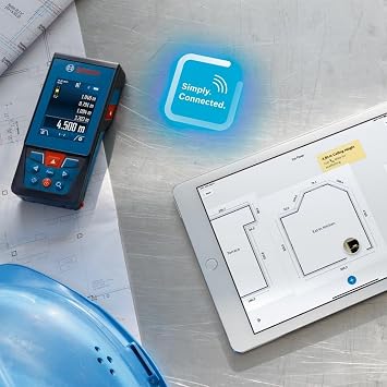 Bosch Professional Laser Measure GLM 100-25 C (integrated camera, range: up to 100m, robust, IP54, ± 1.5 mm*, 3x AA batteries, hand strap, pouch)