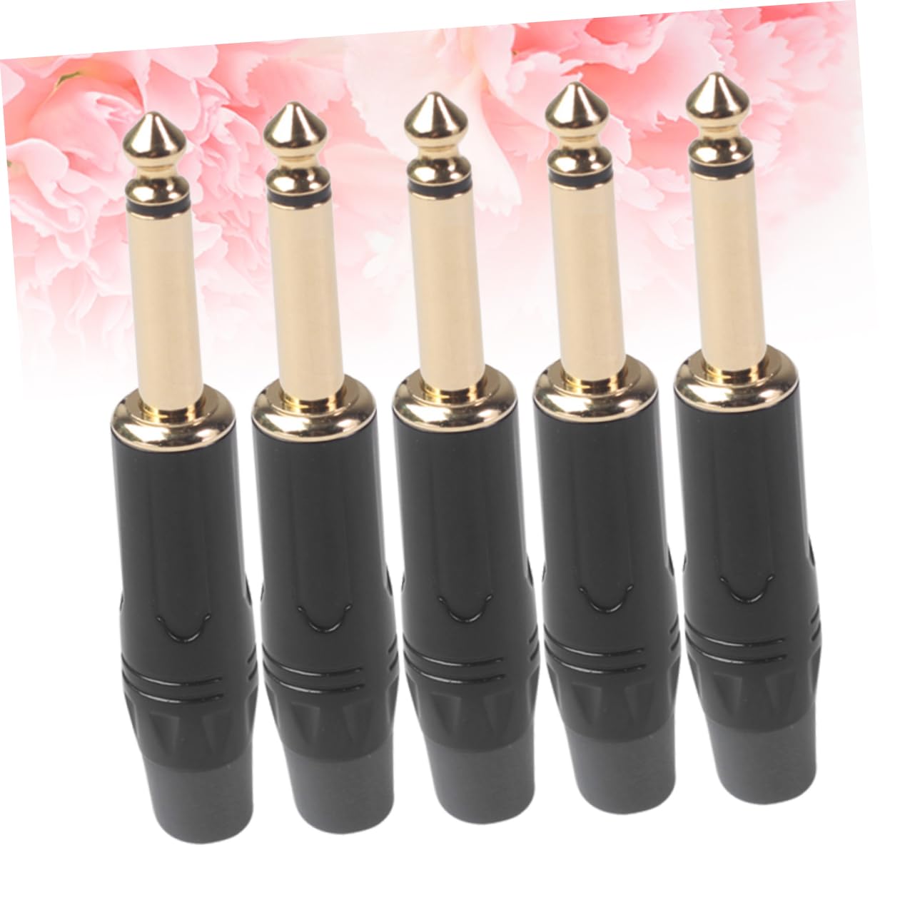 SHINEOFI 3 Set Connettore Jack Stereo Saldato Per Musicali Per Chitarra Elettrica Microfono Trasmissione Eccellente E Rumore Accessori Per Musicisti Professionisti Nero 5 Pezzi*3
