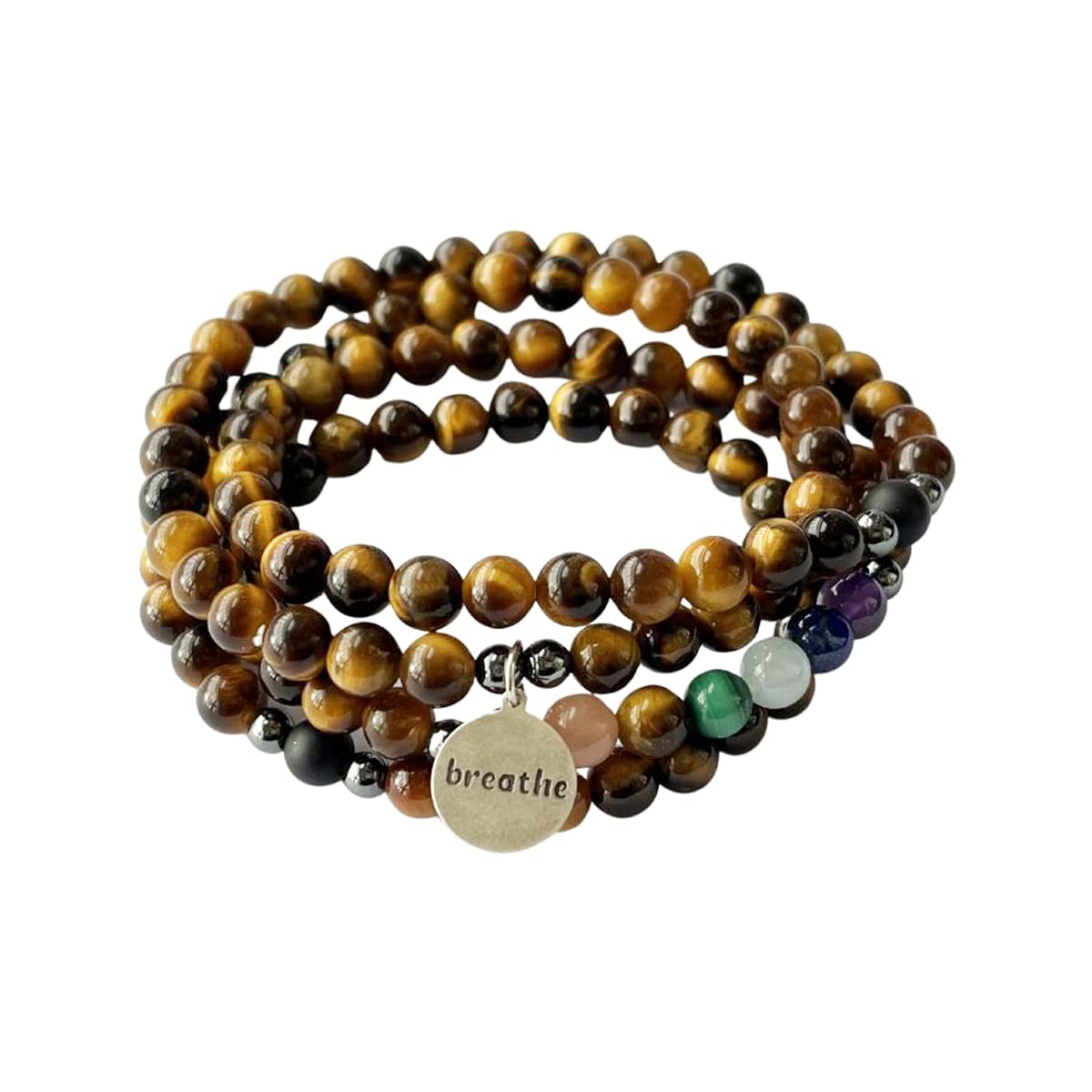 Bracelet 7 Chakras et Oeil de Tigre pour l'équilibre des énergies - 4