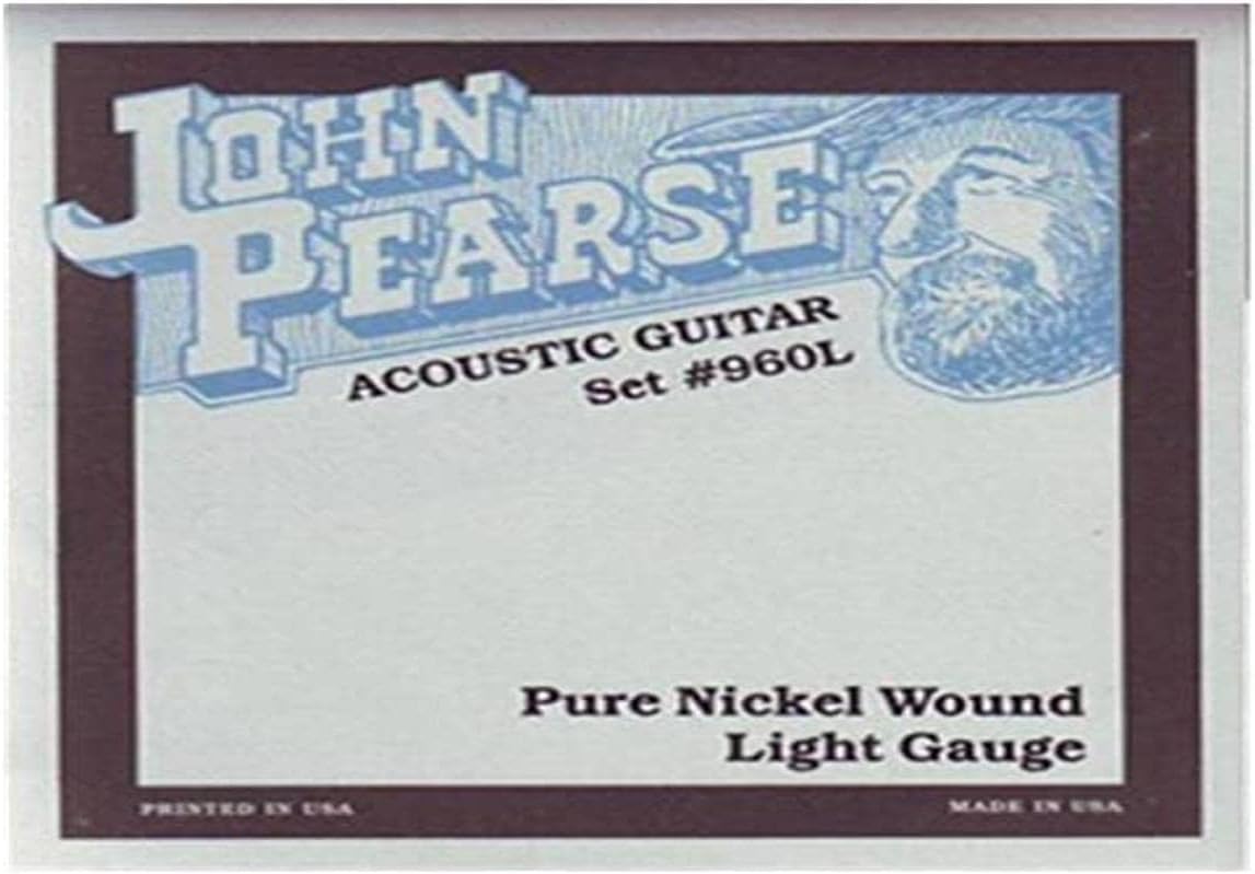 John Pearse Strings Strings 960L For Acoustic Guitar Pure Nickel