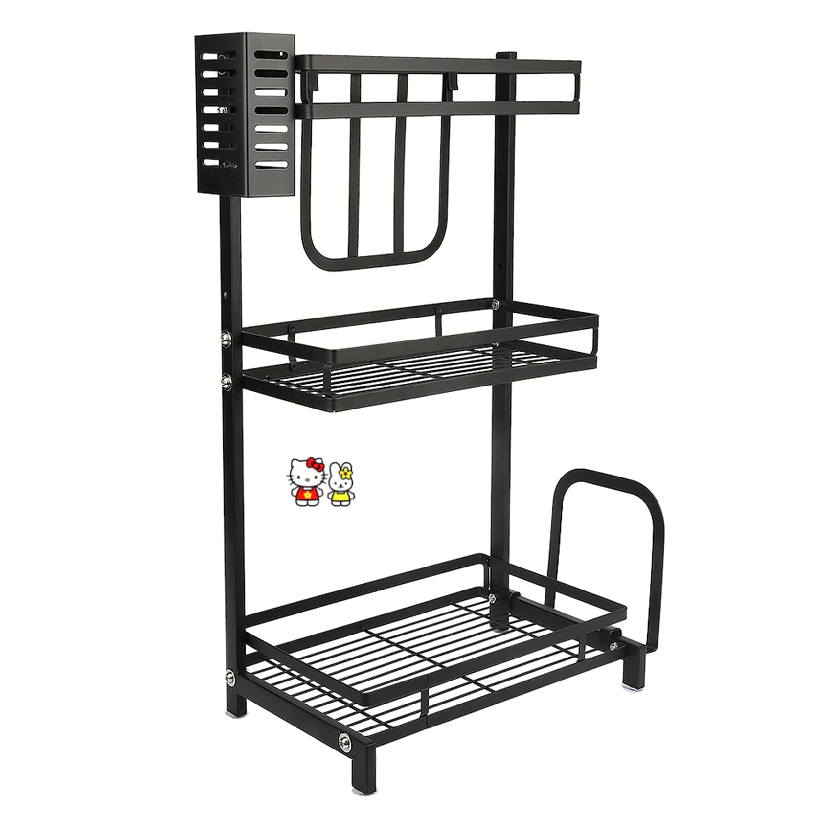 HUOLE Organizador de Gabinete, Organizador Bajo Fregadero Deslizable 2 Niveles, Estante Organizador Cocina, Organizador Debajo del Fregadero extraíble-34 * 21 * 61cm (tres capas)