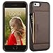 iphone 6S Wallet Case, ZVE iphone 6 Case, Apple 6 [Shockproof] Case Cover Protective Case Ultra Slim Fit Leather Wallet Card Holder Case Cover for iPhone 6 & iPhone 6S 4.7 inch - Dark Brown