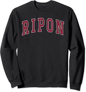 Ripon Wisconsin Souvenir College Style Red Text Sweatshirt