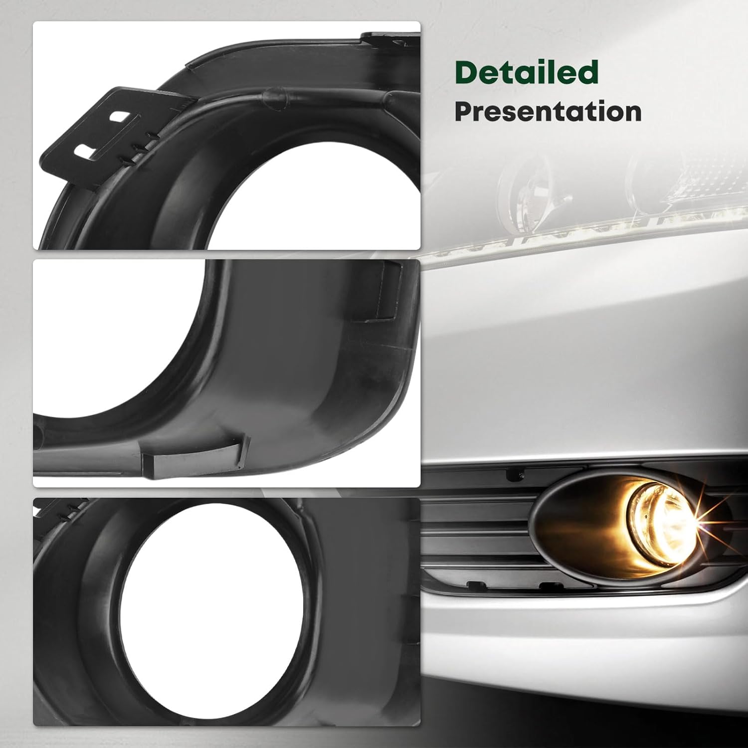 YHTAUTO Fog Light Bezel Fits GMC Canyon 2015-2020 Front Bumper Lamp Trim Cover Fog Light Bezel Right Passenger Side