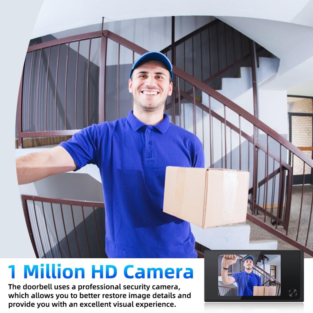 Mirilla Digital de 3,5 Pulgadas con Monitor LCD Gran Angular de 120°, de Seguridad para Puertas de 35 A 100 mm de Grosor B