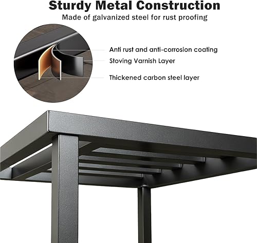 Miniatura 3 de Soporte para plantas para interiores y exteriores, soporte de metal de 13 pulgadas de alto, soportes de pedestal de hierro forjado resistentes para
