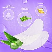 Vista 2 de VEYES INC 50 pares de almohadillas de gel de hidrogel de extracto de aloe 100% natural para extensión de pestañas, suministros de extensión