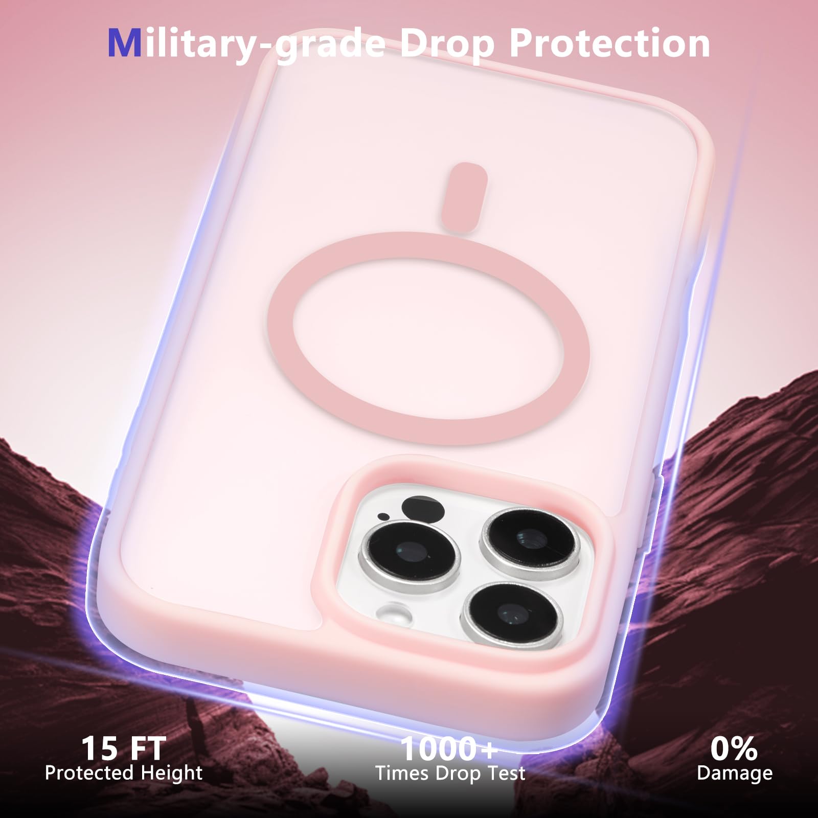 CANSHN Magnetic Compatible With IPhone 15 Case, Upgraded [Full Camera Protection] [Compatible