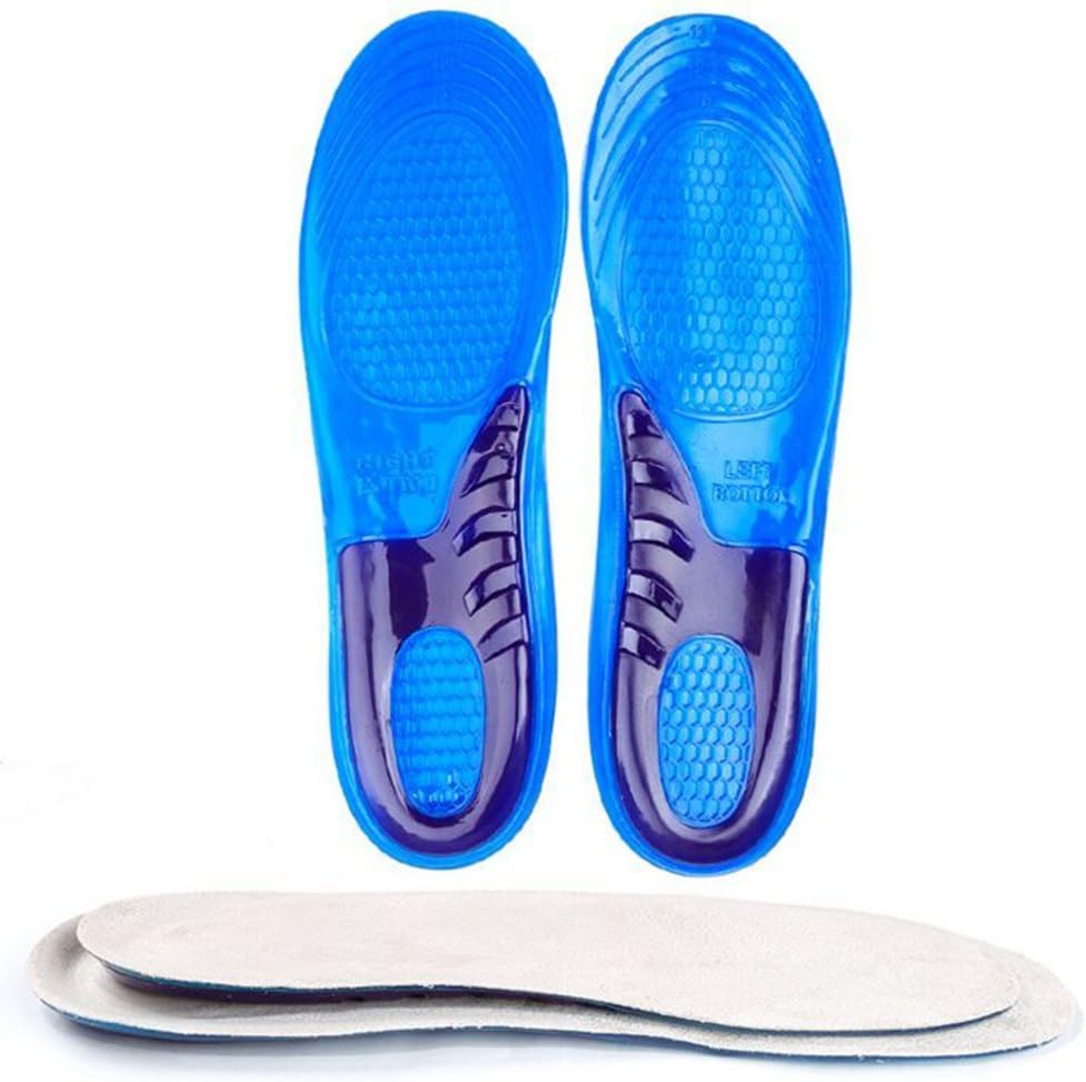 Speedfeet Sport Insole Gel Massaging Insole for Low Arches Orthopedic and Plantar Fasciitis Running,Silicone Insole for Men Shoes Insert(Sizes 8-13(3 Pair)