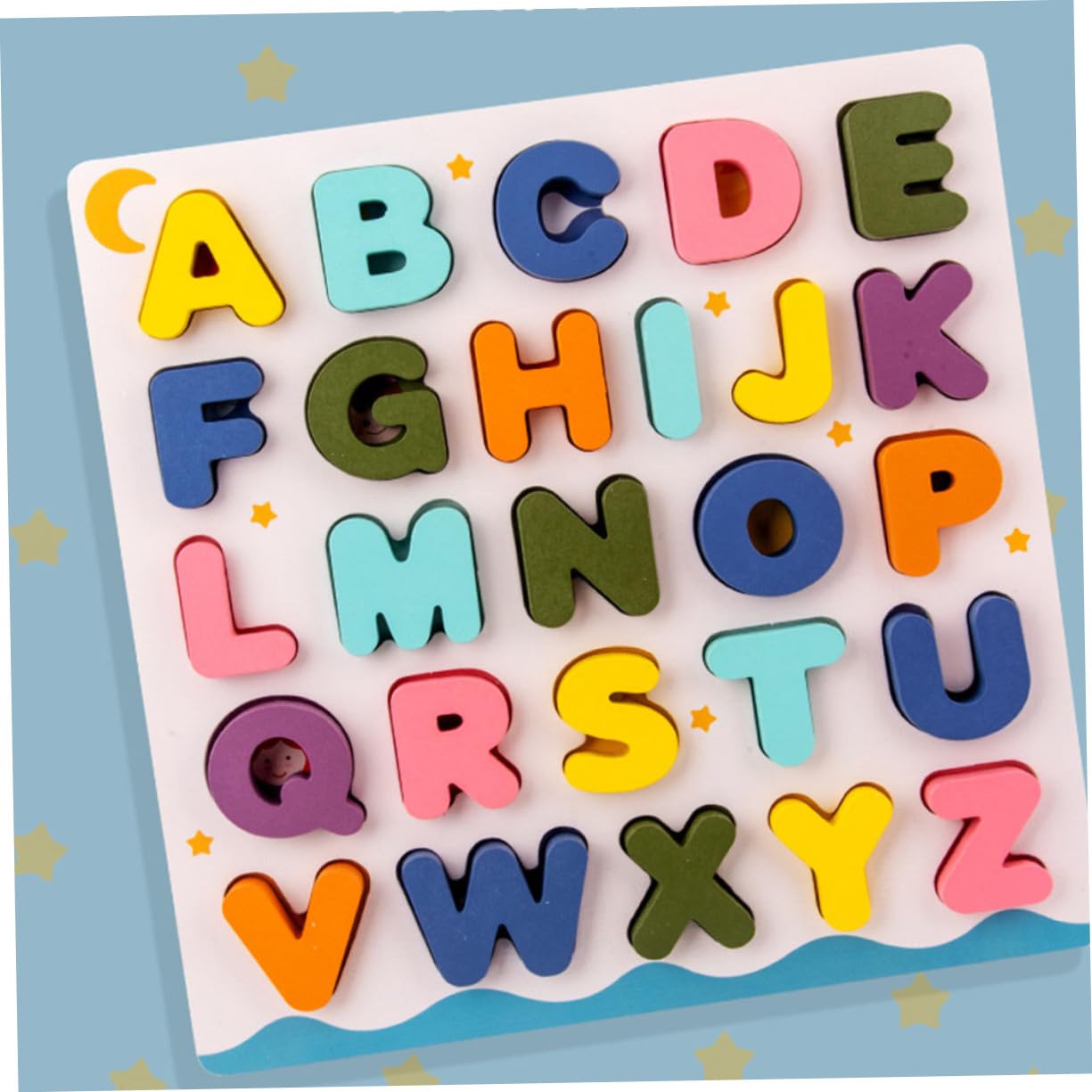 2 Juegos Bloques Educativos de Madera para Puzzles de Letras y Números Juguetes Didácticos para Reconocimiento y Aprendizaje Temprano Infantil para Desarrollo Cognitivo