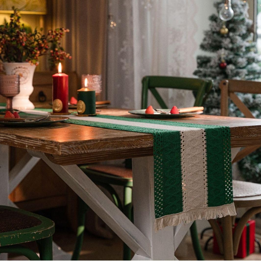Table Runner Luxury Table Runner For Dining Wedding Party Christmas Soft Tablecloth Decoration Nordic Modern Decorative Runners with Tassels(U,33-220CM)