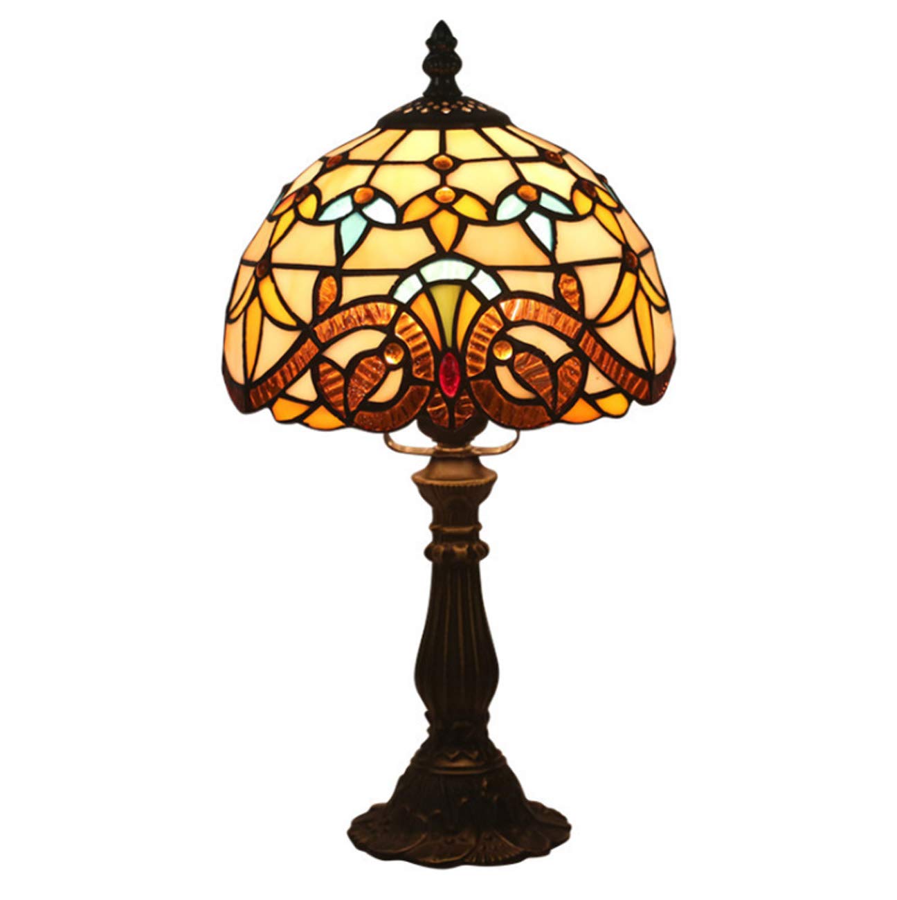 Amazon.com: Tiffany Style Table Lamp in 8-Inch Raised Glass
