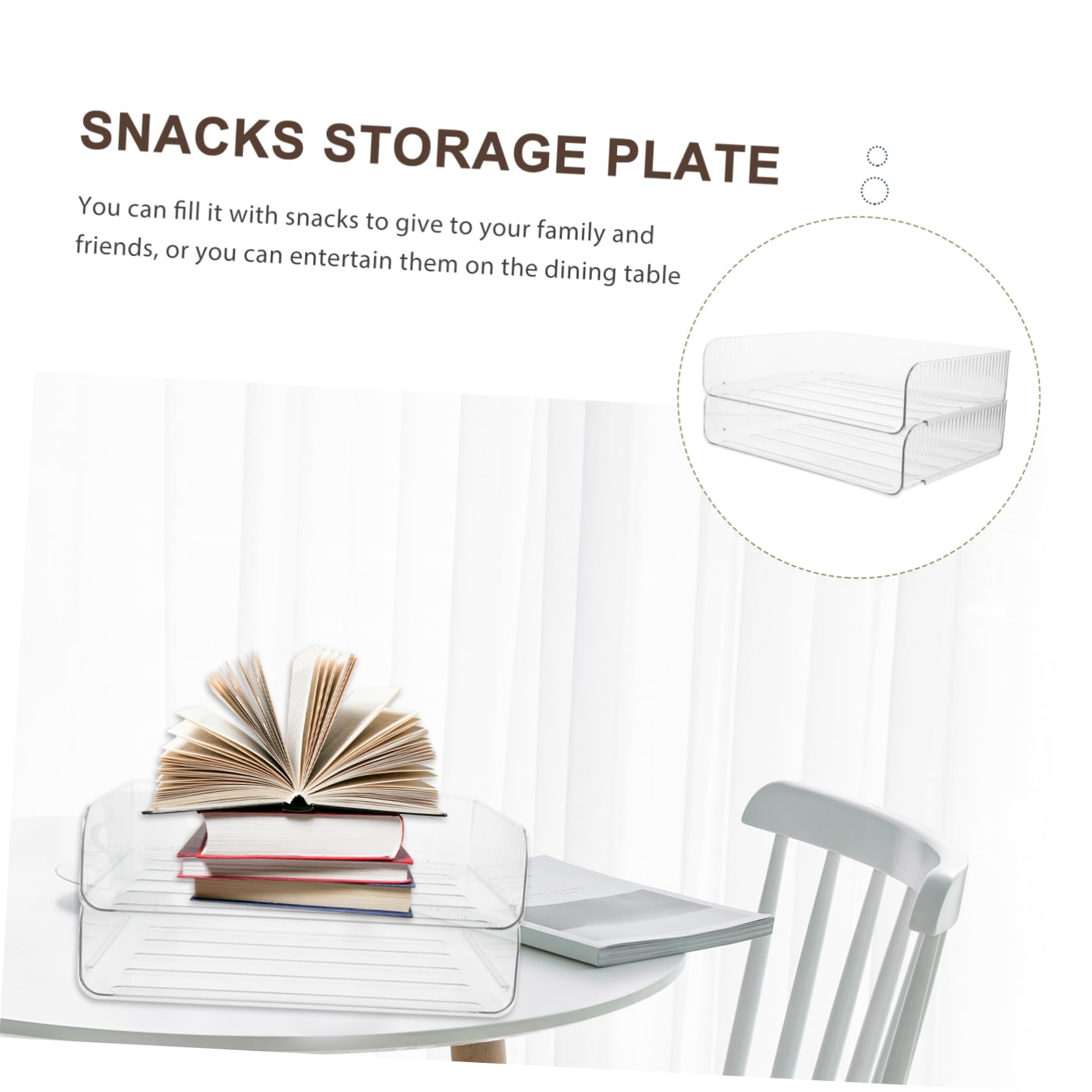 2pezzi Organizer Da Scrivania Trasparente Impilabile Per Ufficio e Casa Contenitore Multiuso Per Makeup e Documenti Design Moderno e Funzionale