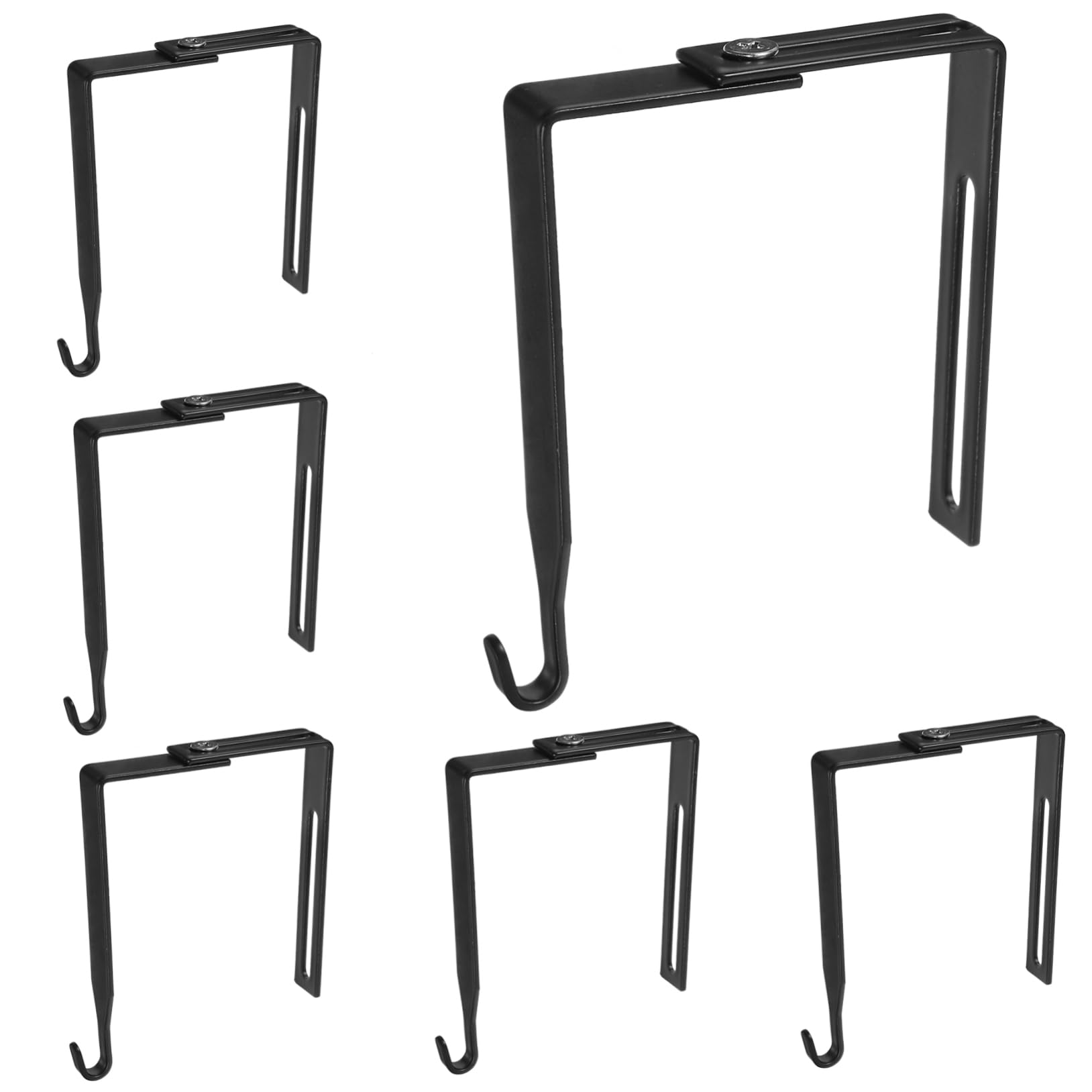 MAGICLULU Ganchos Ajustables Para Puerta De Gabinete De Ganchos De Alta Resistencia Para Colgar Toallas Llaves Y Perfectos Para Organizar Y Optimizar Armarios Y Paneles 6 Piezas*3