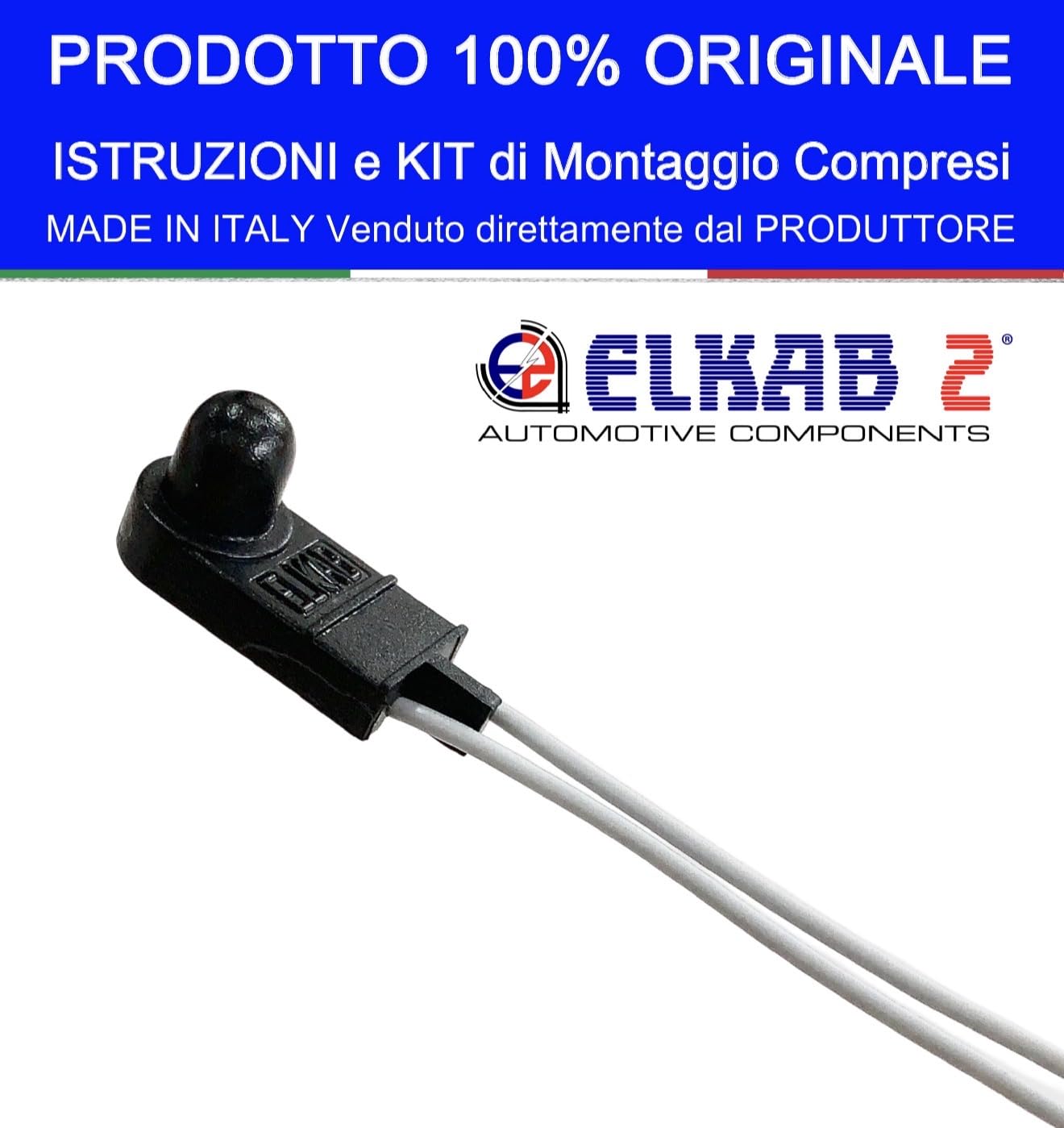 Sensore Temperatura Esterna Giulietta, Giulia, MiTo, ORIGINALE ELKAB 2 Sonda Specchio Clima Esterno Aria Ambiente