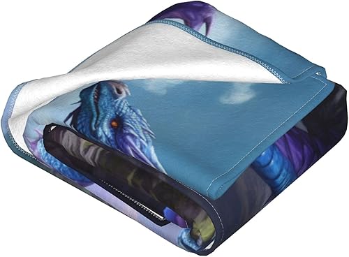Miniatura 3 de Manta y mantas de dragón morado, regalos para amantes del dragón, mantas espaciales de dragón, decoración de dragón, suave y acogedora, manta de