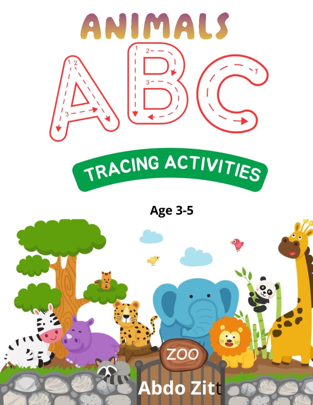 ABC Animals Tracing Activity Workbook for Preschoolers
